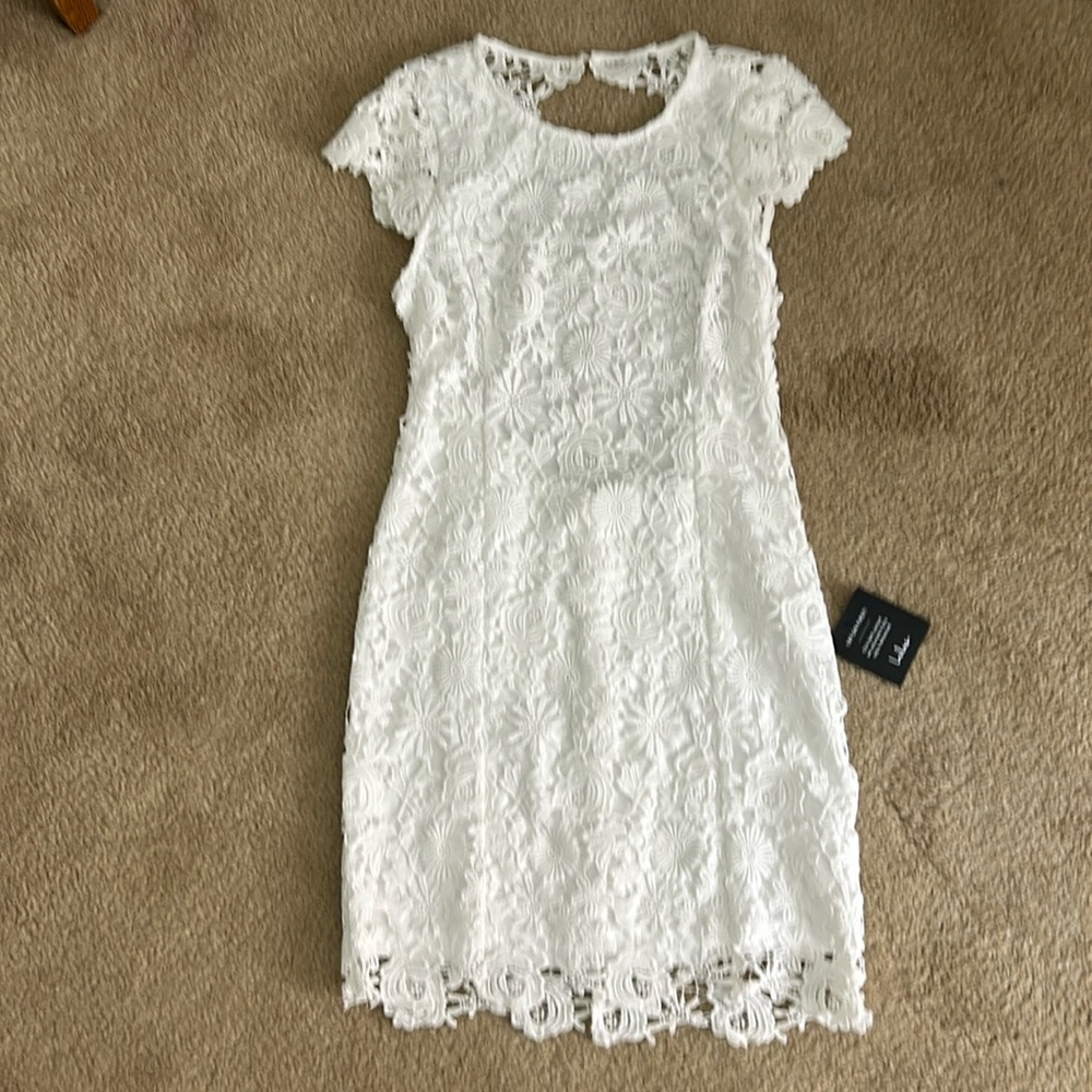 Lulus white lace dress